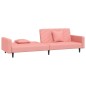 vidaXL Schlafsofa 2-Sitzer mit 2 Kissen Rosa Samt vidaXL Schlafsofa 2-Sitzer mit 2 Kissen Rosa Samt