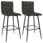 vidaXL Barhocker 2 Stk. Grau Kunstleder vidaXL Barhocker 2 Stk. Grau Kunstleder