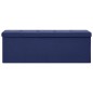 vidaXL Faltbare Sitzbank mit Stauraum Blau Leinenoptik vidaXL Faltbare Sitzbank mit Stauraum Blau Leinenoptik