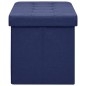 vidaXL Faltbare Sitzbank mit Stauraum Blau Leinenoptik vidaXL Faltbare Sitzbank mit Stauraum Blau Leinenoptik
