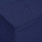vidaXL Faltbare Sitzbank mit Stauraum Blau Leinenoptik vidaXL Faltbare Sitzbank mit Stauraum Blau Leinenoptik