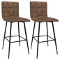 vidaXL Barhocker 2 Stk. Dunkelbraun Kunstleder vidaXL Barhocker 2 Stk. Dunkelbraun Kunstleder