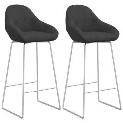 vidaXL Barhocker 2 Stk. Schwarz Samt