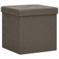 vidaXL Hocker mit Stauraum 2 Stk. Braun Leinenoptik vidaXL Hocker mit Stauraum 2 Stk. Braun Leinenoptik