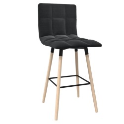 vidaXL Barhocker Schwarz Stoff