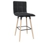 vidaXL Barhocker Schwarz Stoff vidaXL Barhocker Schwarz Stoff
