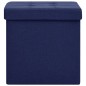 vidaXL Hocker mit Stauraum 2 Stk. Blau Leinenoptik vidaXL Hocker mit Stauraum 2 Stk. Blau Leinenoptik