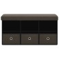 vidaXL Faltbank mit Stauraum Dunkelbraun 76x38x38 cm Leinenoptik vidaXL Faltbank mit Stauraum Dunkelbraun 76x38x38 cm Leinenoptik