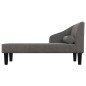 vidaXL Chaiselongue mit Nackenrolle Hellgrau Stoff vidaXL Chaiselongue mit Nackenrolle Hellgrau Stoff