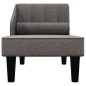 vidaXL Chaiselongue mit Nackenrolle Hellgrau Stoff vidaXL Chaiselongue mit Nackenrolle Hellgrau Stoff