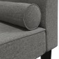 vidaXL Chaiselongue mit Nackenrolle Hellgrau Stoff vidaXL Chaiselongue mit Nackenrolle Hellgrau Stoff