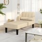 vidaXL Chaiselongue mit Nackenrolle Creme Stoff vidaXL Chaiselongue mit Nackenrolle Creme Stoff