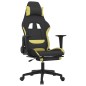 Gaming-Stuhl mit Massage & Fußstütze Schwarz und Hellgrün Stoff Gaming-Stuhl mit Massage & Fußstütze Schwarz und Hellgrün Stoff