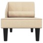 vidaXL Chaiselongue mit Nackenrolle Creme Stoff vidaXL Chaiselongue mit Nackenrolle Creme Stoff
