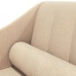vidaXL Chaiselongue mit Nackenrolle Creme Stoff vidaXL Chaiselongue mit Nackenrolle Creme Stoff