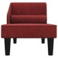 vidaXL Chaiselongue mit Nackenrolle Weinrot Stoff vidaXL Chaiselongue mit Nackenrolle Weinrot Stoff