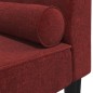 vidaXL Chaiselongue mit Nackenrolle Weinrot Stoff vidaXL Chaiselongue mit Nackenrolle Weinrot Stoff