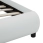 vidaXL Bettgestell Weiß Kunstleder 100 x 200 cm vidaXL Bettgestell Weiß Kunstleder 100 x 200 cm