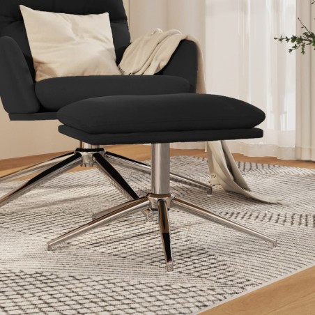 vidaXL Fußhocker Schwarz 60x60x35 cm Mikrofasergewebe