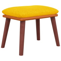 vidaXL Fußhocker Senfgelb 45x29,5x35 cm Stoff und Kunstleder
