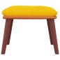 vidaXL Fußhocker Senfgelb 45x29,5x35 cm Stoff und Kunstleder vidaXL Fußhocker Senfgelb 45x29,5x35 cm Stoff und Kunstleder
