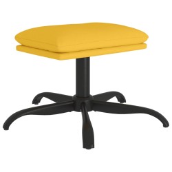 vidaXL Fußhocker Senfgelb 60x60x36 cm Stoff