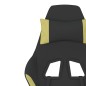 Gaming-Stuhl mit Massage & Fußstütze Schwarz und Hellgrün Stoff Gaming-Stuhl mit Massage & Fußstütze Schwarz und Hellgrün Stoff