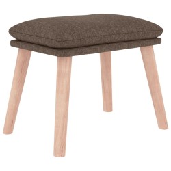 vidaXL Fußhocker Taupe 45x29,5x35 cm Stoff
