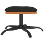 vidaXL Fußhocker Schwarz 60x60x36 cm Stoff und Kunstleder vidaXL Fußhocker Schwarz 60x60x36 cm Stoff und Kunstleder