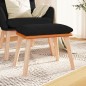 vidaXL Fußhocker Schwarz 45x29,5x35 cm Stoff und Kunstleder vidaXL Fußhocker Schwarz 45x29,5x35 cm Stoff und Kunstleder
