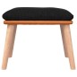vidaXL Fußhocker Schwarz 45x29,5x35 cm Stoff und Kunstleder vidaXL Fußhocker Schwarz 45x29,5x35 cm Stoff und Kunstleder