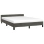 Bettgestell mit Kopfteil Dunkelgrau 140x190 cm Samt Bettgestell mit Kopfteil Dunkelgrau 140x190 cm Samt