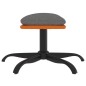vidaXL Fußhocker Hellgrau 60x60x36 cm Stoff und Kunstleder vidaXL Fußhocker Hellgrau 60x60x36 cm Stoff und Kunstleder