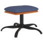 vidaXL Fußhocker Blau 60x60x36 cm Stoff und Kunstleder vidaXL Fußhocker Blau 60x60x36 cm Stoff und Kunstleder