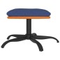 vidaXL Fußhocker Blau 60x60x36 cm Stoff und Kunstleder vidaXL Fußhocker Blau 60x60x36 cm Stoff und Kunstleder