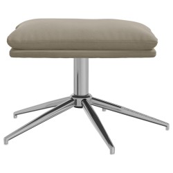 vidaXL Fußhocker Hellgrau 60x60x35 cm Mikrofasergewebe