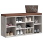 vidaXL Schuhbank Betongrau 103x30x48 cm Holzwerkstoff vidaXL Schuhbank Betongrau 103x30x48 cm Holzwerkstoff