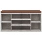 vidaXL Schuhbank Betongrau 103x30x48 cm Holzwerkstoff vidaXL Schuhbank Betongrau 103x30x48 cm Holzwerkstoff