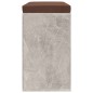 vidaXL Schuhbank Betongrau 103x30x48 cm Holzwerkstoff vidaXL Schuhbank Betongrau 103x30x48 cm Holzwerkstoff