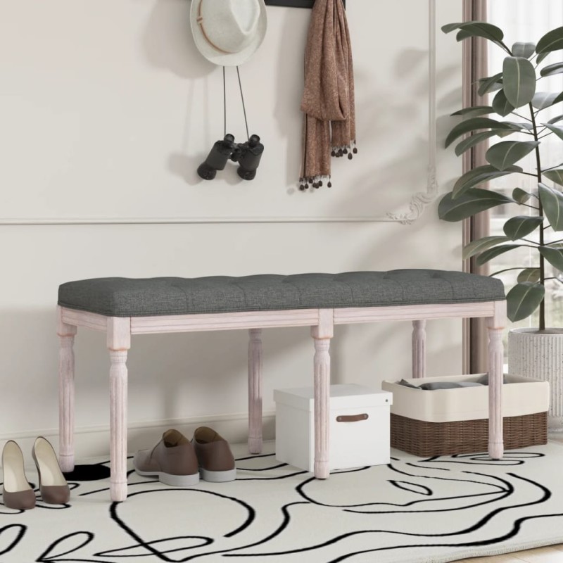 vidaXL Sitzbank Dunkelgrau 110x40x49 cm Stoff vidaXL Sitzbank Dunkelgrau 110x40x49 cm Stoff