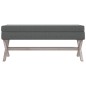 vidaXL Hocker mit Stauraum Dunkelgrau 110x45x49 cm Stoff vidaXL Hocker mit Stauraum Dunkelgrau 110x45x49 cm Stoff