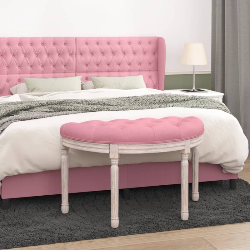 vidaXL Sitzbank Rosa 81,5x41x49 cm Samt vidaXL Sitzbank Rosa 81,5x41x49 cm Samt