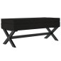 vidaXL Hocker mit Stauraum Schwarz 110x45x49 cm Samt vidaXL Hocker mit Stauraum Schwarz 110x45x49 cm Samt