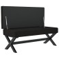 vidaXL Hocker mit Stauraum Schwarz 110x45x49 cm Samt vidaXL Hocker mit Stauraum Schwarz 110x45x49 cm Samt
