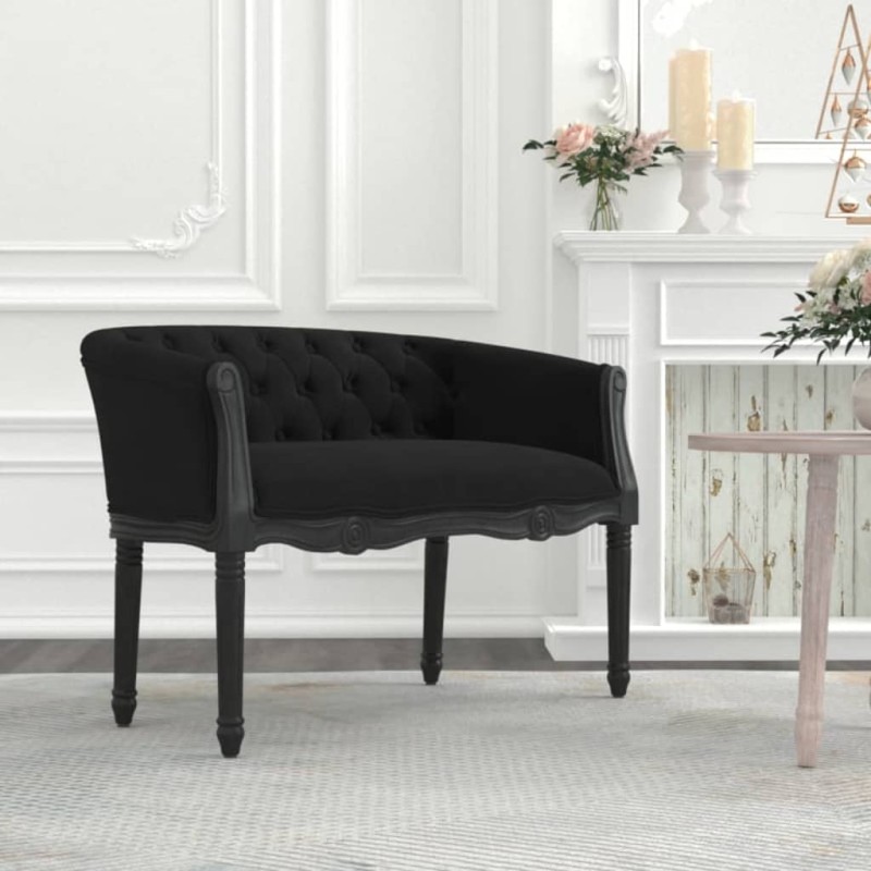 vidaXL Sitzbank Schwarz 98x56x69 cm Samt vidaXL Sitzbank Schwarz 98x56x69 cm Samt