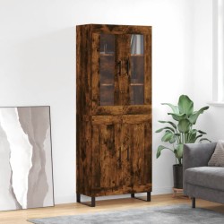vidaXL Highboard Räuchereiche 69,5x34x180 cm Holzwerkstoff