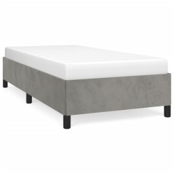 vidaXL Bettgestell Hellgrau 80x200 cm Samt