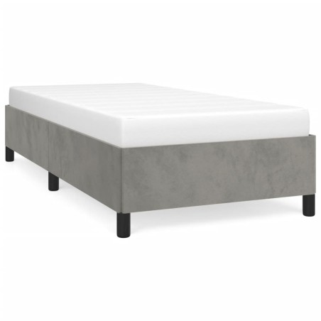 vidaXL Bettgestell Hellgrau 80x200 cm Samt