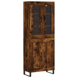 vidaXL Highboard Räuchereiche 69,5x34x180 cm Holzwerkstoff