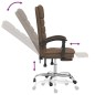 vidaXL Bürostuhl mit Massagefunktion Braun Stoff vidaXL Bürostuhl mit Massagefunktion Braun Stoff